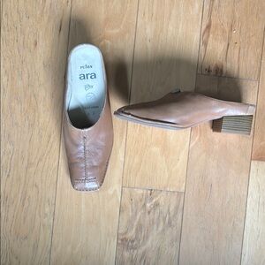 Ara relax flex leather mules camel Uk 6/ US 8.5